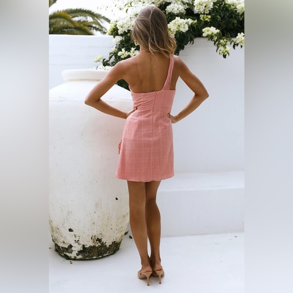 Hello Molly Soft Hearts Club Dress in Peach - Size S - Picture 5 of 7